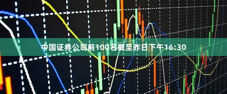 中国证券公司前100名截至昨日下午16:30